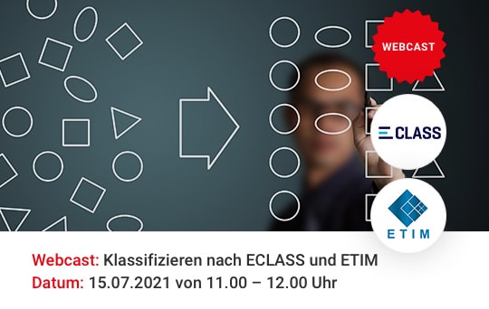 Webcast Klassifizieren nach ECLASS und ETIM